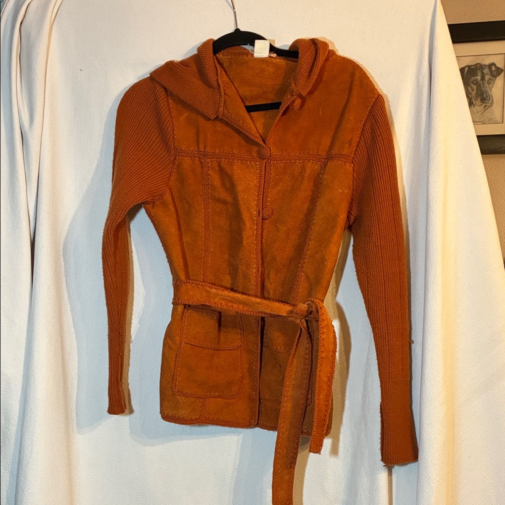 Women's Tan Hooded Jacket